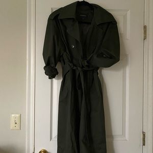 Green banana republic trench coat